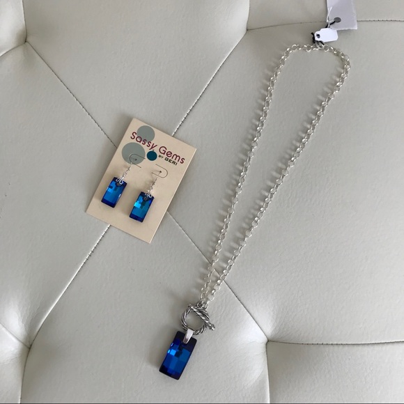 Custom Designed Swarovski Gem Sterling Silver Set - Picture 6 of 11